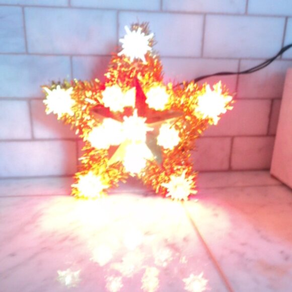 Vintage Noma Christmas Tinsel Star Light-up Tree Topper - Picture 3 of 5